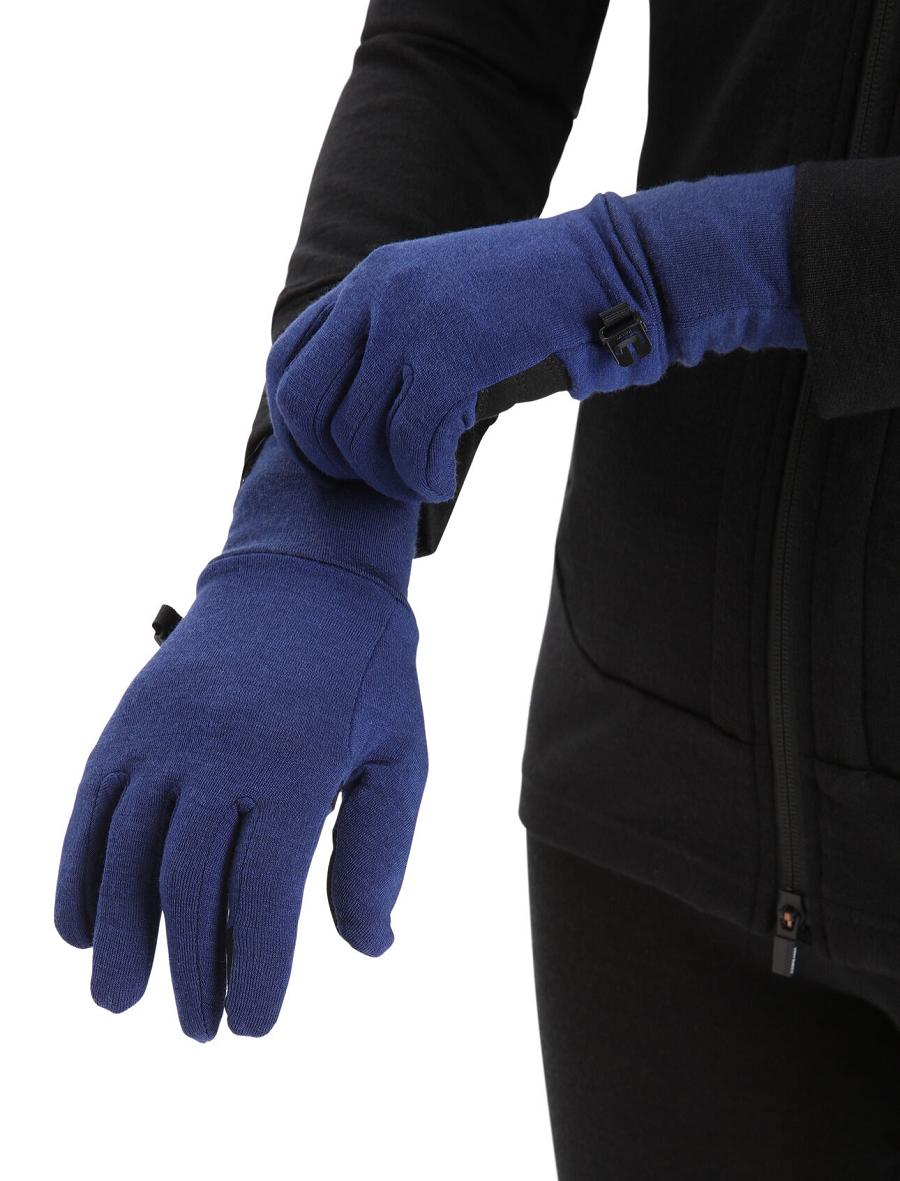 Gants Icebreaker Unisex RealFleece™ Merino Sierra Homme Bleu Royal Bleu Marine | FR 1056MQZA